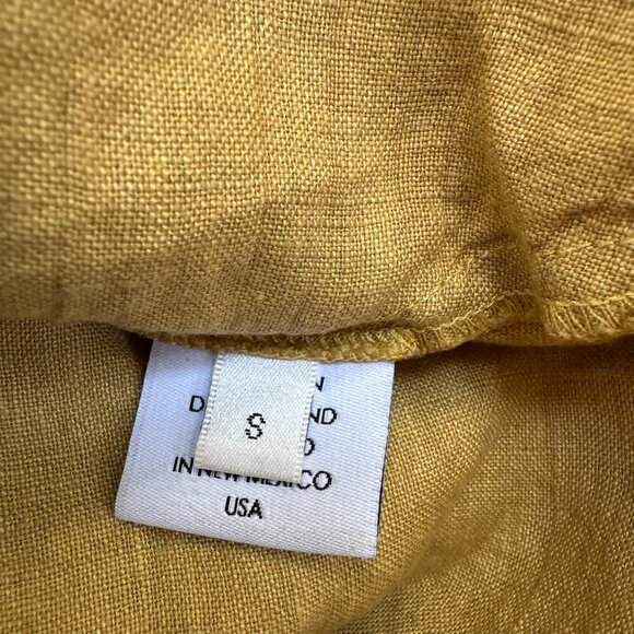 Homefrocks Linen Dress Mini Yellow Small 100% Linen - Picture 9 of 9